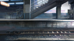 Makoto Shinkai train stations