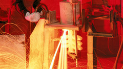 Man working in foundry