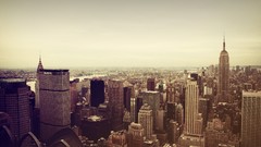 Manhattan Chrysler Empire State Building cityscapes new york 