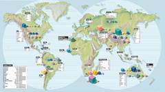 Maps world map minerals