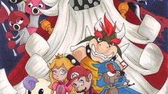 Mario fan art princess peach bowser video games Super Mario 