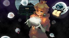 Mario nintendo ghosts princess peach video games holding boobs 
