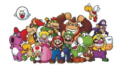 Mario nintendo white background yoshi Luigi artwork donkey kong 