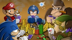 Mario poker gaming nintendo Sonic link smoking the legend of 
