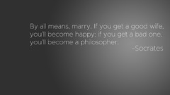 Marriage philosophy minimalistic Socrates awesomeness
