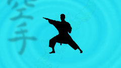 Martial Arts blue background