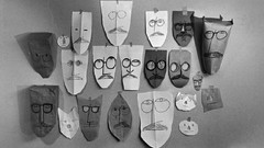 Masks grayscale old photography Inge Morath