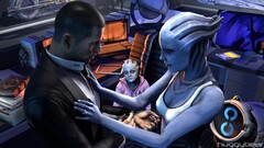 mass effect asari Liara T'Soni John Shepard video games 3d cgi