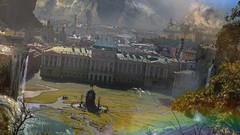 Matte artwork fictional landscapes