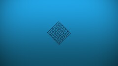 maze artwork blue background geometric figures Simple Background