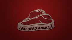 meat text red background Typography dark humor red