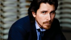 Men Actors Christian Bale green eyes brunettes blurred 