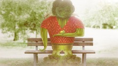 Men bench strawberries date