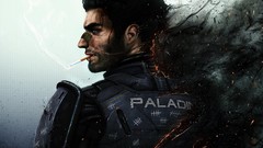 Men blood armor Gabriel Cigarettes paladin digital art armored 