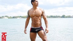 Men chest muscles tattoos male abs speedo