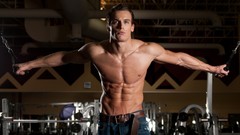 Men jeans muscle belts fitness gym abs muscular Marc Fitt