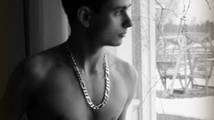 Men Jewelry grayscale stare curb chain