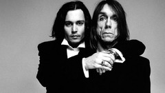 Men Johnny Depp Celebrity monochrome iggy pop