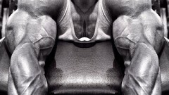 Men monochrome bodybuilding greyscale