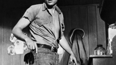 Men open shirt grayscale