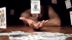 Men playing cards Joker playing card