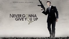 Men weapons Typography Actors james bond Quotes Rick Astley 