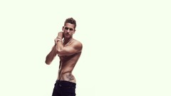 Men white background male models muscular Max Emerson