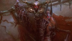 Men woman fur horns armor Warriors Swords chains masks artwork 