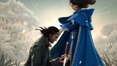 Men woman Swords fantasy art The Wheel of Time Lan Al' 