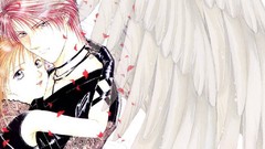 Men woman wings couple Manga hugging angels ceres