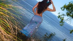 Mermaid curves outdoors brunettes huge boobs Katie Banks nude 