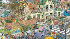 Mess puzzle cartoons drawings