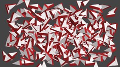 Mess red white shards triangles chaos artwork