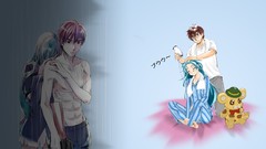 Metal brown pajamas blue hair long hair short hair towels 