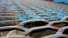 Metal street art rusted