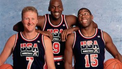 Michael Jordan baskets magic johnson Larry Bird Team USA