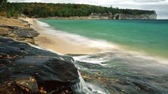 Michigan chapel rocks Beaches national park Lake Superior
