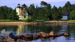 Michigan lighthouses Lake Superior