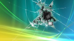 Microchip broken screen Windows Vista shattered