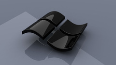 Microsoft windows logos glossy