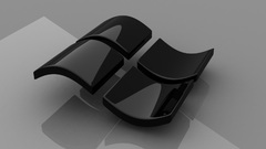 Microsoft windows logos glossy