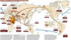 Migration world map infographics