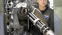 Military AC-130 Spooky Spectre minigun