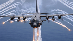 Military AC-130 Spooky Spectre planes