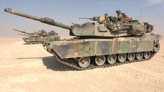 Military deserts M1A1 Abrams
