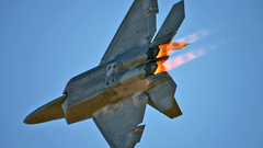 Military f22 raptor fighter