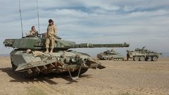 Military M1A1 tanks Leopard