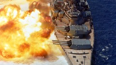 Military Navy Broadside USS Iowa