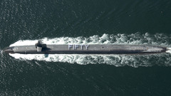 Military Nuclear submarine aerial