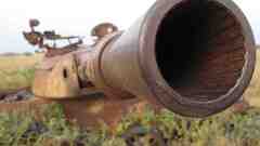 Military tanks destroyed